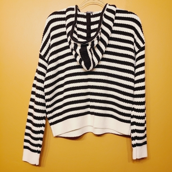 Sanctuary | Women's Black & White Harlowe Striped Hoodie (Size Small) - Picture 13 of 13